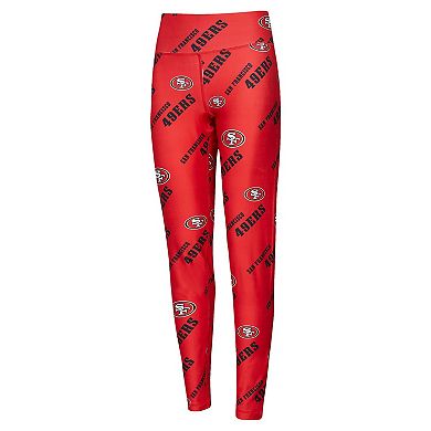 Women's Concepts Sport Scarlet San Francisco 49ers Breakthrough Allover Print Knit Leggings