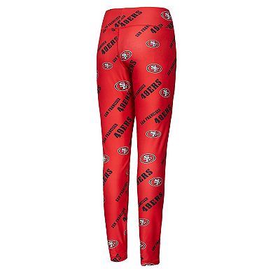 Women's Concepts Sport Scarlet San Francisco 49ers Breakthrough Allover Print Knit Leggings