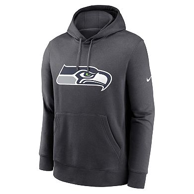 Men's Nike Anthracite Seattle Seahawks Club Logo Pullover Hoodie