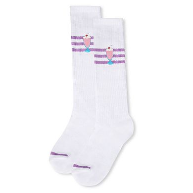Girls' Summer Sweets Varsity Cotton Blend Knee High Sock