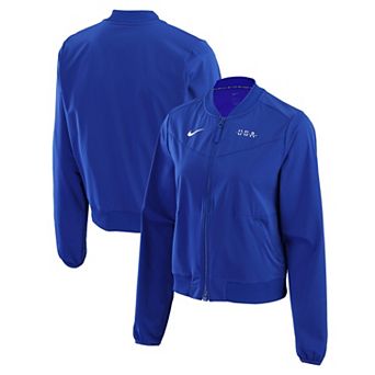 Women's Nike Blue Team USA Bliss Performance Full-Zip Bomber Jacket