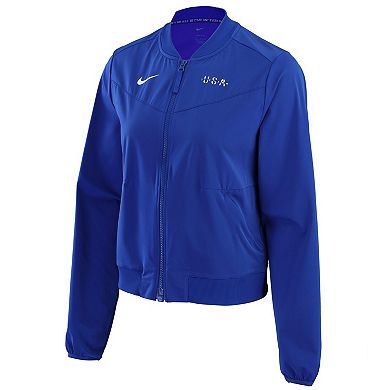 Women's Nike Blue Team USA Bliss Performance Full-Zip Bomber Jacket