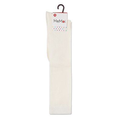 Girls' Pointelle Dot Knee High Socks