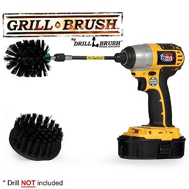 Ultra-stiff Bbq Cleaning Kit With Long Reach Extension - Bbq Smokers, Grills, And Fireplace Grates