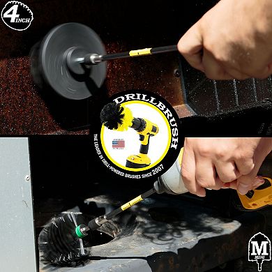 Ultra-stiff Bbq Cleaning Kit With Long Reach Extension - Bbq Smokers, Grills, And Fireplace Grates