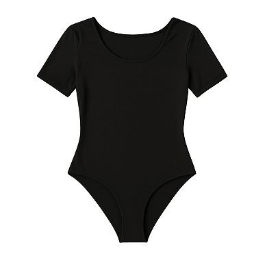 Short-sleeve Thong Bodysuit Shaper