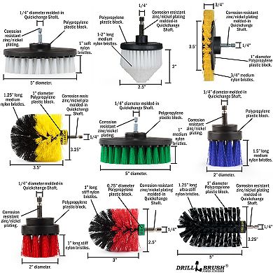 Carpet Cleaner - Car Cleaning Brush Kit - Grill Brush - Oven Cleaner - Shower Cleaner - Household