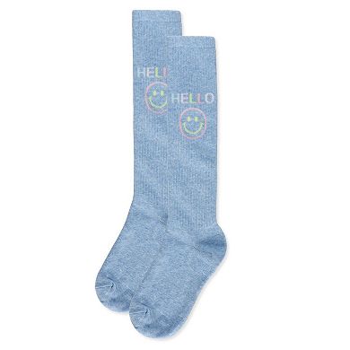 Girls' Hello Knee High Socks