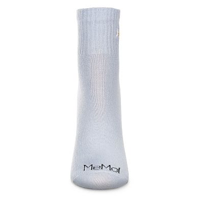 Women's Daisy Embroidery Athletic Quarter Socks
