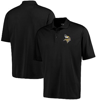 Antigua Minnesota Vikings Pique Xtra-Lite Polo - Black