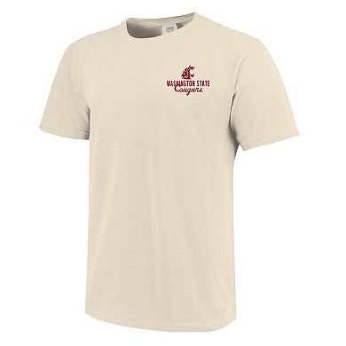 Men's Cream Washington State Cougars Comfort Colors Mascot Overlay T-Shirt