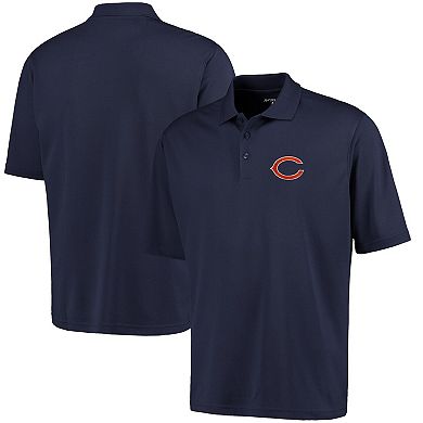 Antigua Chicago Bears Pique Xtra-Lite Polo - Navy