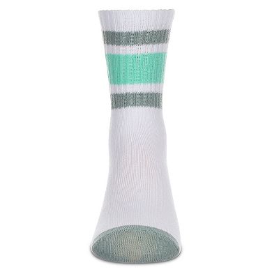 Girls' Neon Stripe Crew Socks