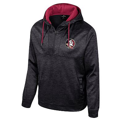 Men's Colosseum Black Florida State Seminoles Cypher Half-Zip Hoodie