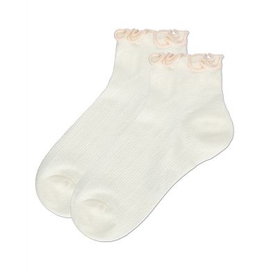 Girls' Colored Ruffle Anklet Socks