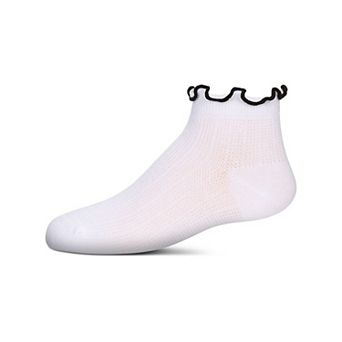 Girls' Colored Ruffle Anklet Socks