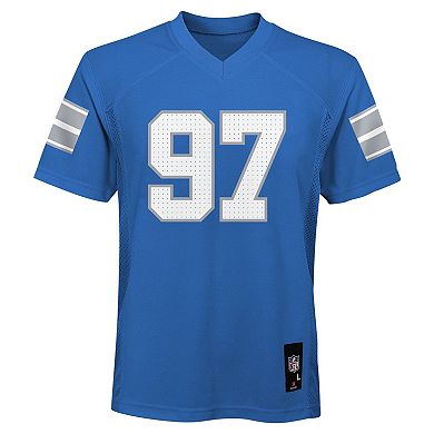 Youth Aidan Hutchinson Blue Detroit Lions Replica Player Jersey