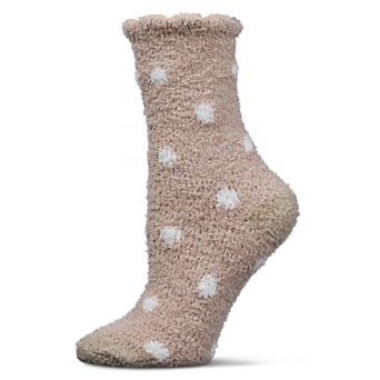 Women's Polka Dot Marshmallow Cozy Crew Socks