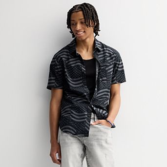 Men's Matix 2 pc Short Sleeve Button-Down Shirt & Tank Top Set