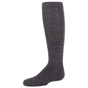 Jazzy Jeweled Girls Cotton Blend Knee Socks
