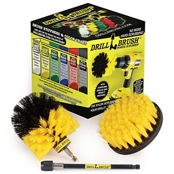 Bathroom Power Scrubbing Brush Kit With Extension - Shower Cleaner - Toilet Brush - Grout Cleaner