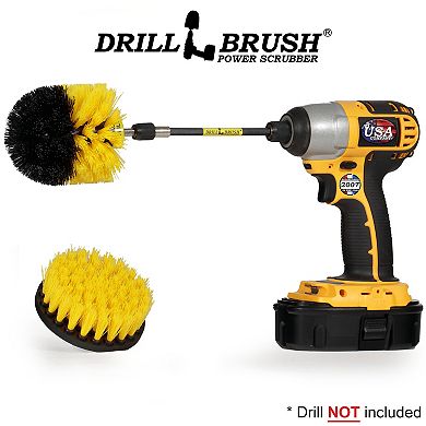 Bathroom Power Scrubbing Brush Kit With Extension - Shower Cleaner - Toilet Brush - Grout Cleaner