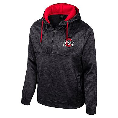 Men's Colosseum Black Ohio State Buckeyes Cypher Half-Zip Hoodie