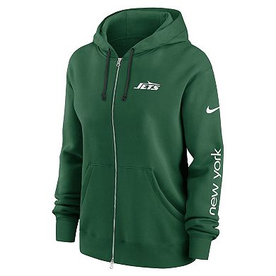 Women's Nike Green New York Jets Phoenix Hoodie Full-Zip Sweatshirt