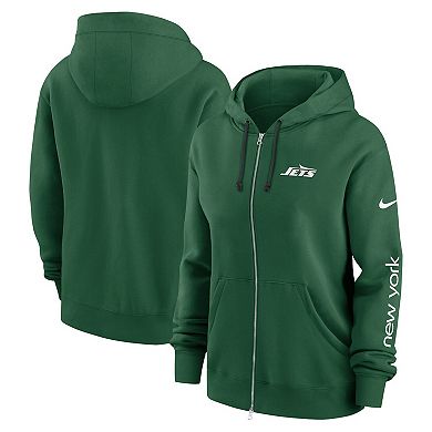 Women's Nike Green New York Jets Phoenix Hoodie Full-Zip Sweatshirt