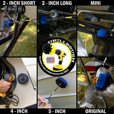 Ultimate Boat Cleaning Kit With 7 Inch Extension - Pool Accessories - Drill Brush - Carpet Cleaner