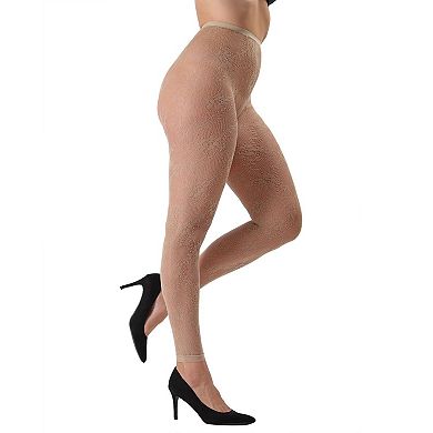 Women's Romantic Lace Nylon Footless Tights