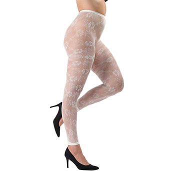 Women's Romantic Lace Nylon Footless Tights