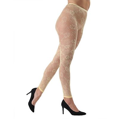 Women's Romantic Lace Nylon Footless Tights