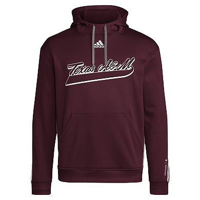 Men's adidas Maroon Texas A&M Aggies 2024 Sideline Travel Pullover Hoodie