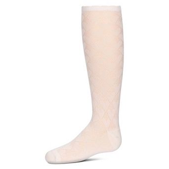 Girls' Open Work Heart Knee High Socks