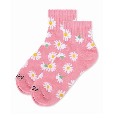 Women's Multi-daisies Athletic Quarter Socks