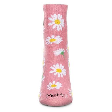Women's Multi-daisies Athletic Quarter Socks