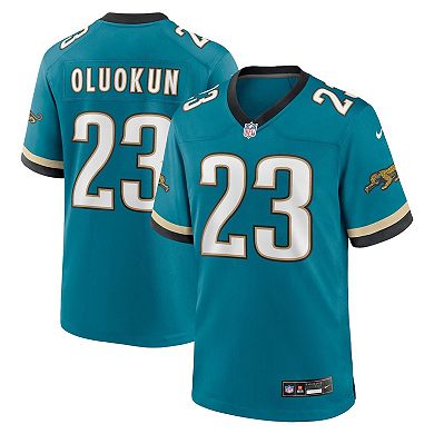 Men's Nike Foye Oluokun Teal Jacksonville Jaguars Prowler Throwback Player Game Jersey