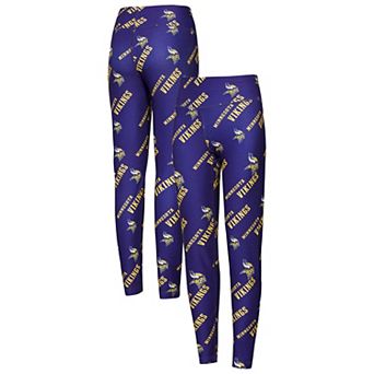 Women's Concepts Sport Purple Minnesota Vikings Breakthrough Allover Print Knit Leggings