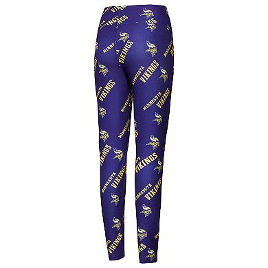 Women's Concepts Sport Purple Minnesota Vikings Breakthrough Allover Print Knit Leggings