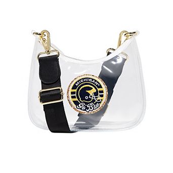 Stoney Clover Michigan Wolverines Clear Curved Crossbody