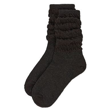 Women's Contessa Loose Knit Slub Extended Crew Socks