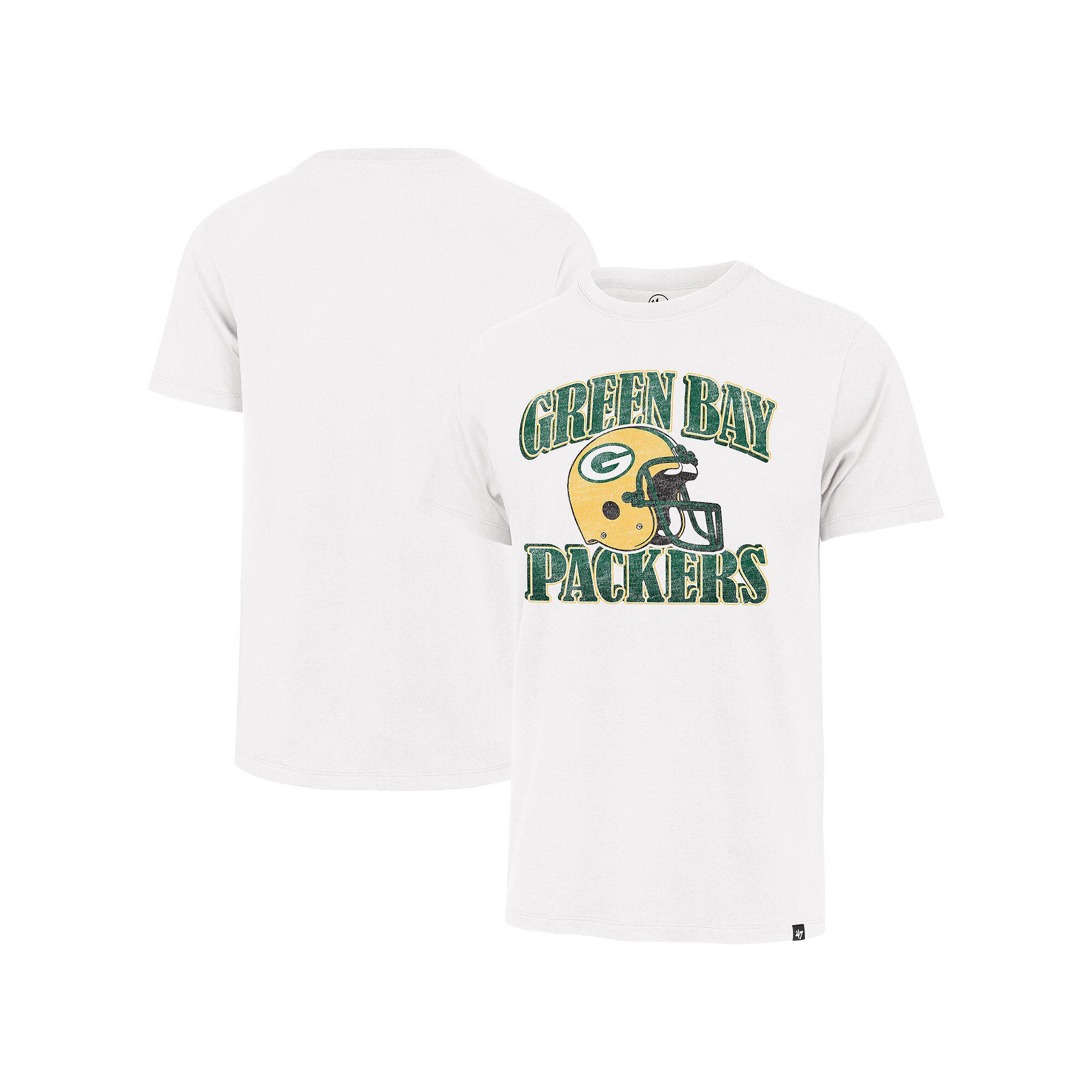 Mens 47 Cream Green Bay Packers Overrun Franklin Throwback T-Shirt, Size: