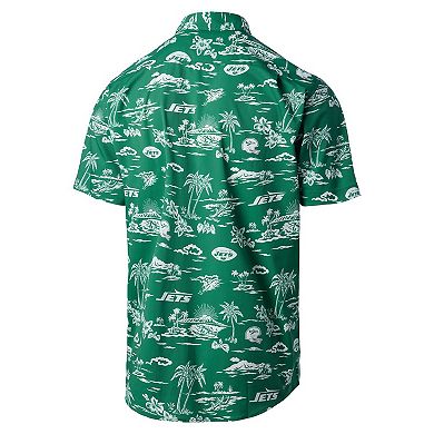 Men's Reyn Spooner Green New York Jets Throwback Pua Performance Polo
