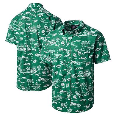 Men's Reyn Spooner Green New York Jets Throwback Pua Performance Polo