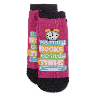 Women's I'm Totally Booked Non-skid Low Cut Socks