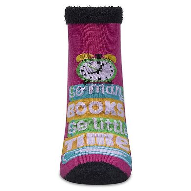 Women's I'm Totally Booked Non-skid Low Cut Socks