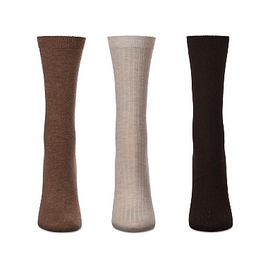 6 Pairs Women's Basic Solid Soft Flat Knit Crew Socks