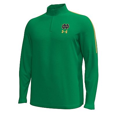 Men's Under Armour Kelly Green Notre Dame Fighting Irish Playoff Performance Quarter-Zip Jacket