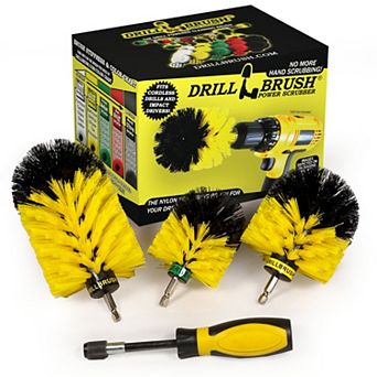 Bathroom Hand Brush Set - Shower Scrub Brushes For Cleaning - Grout & Tile - Tub Brush With Handle